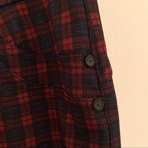Sanctuary x Anthropologie Red Blue Plaid Leggings - Picture 4 of 6